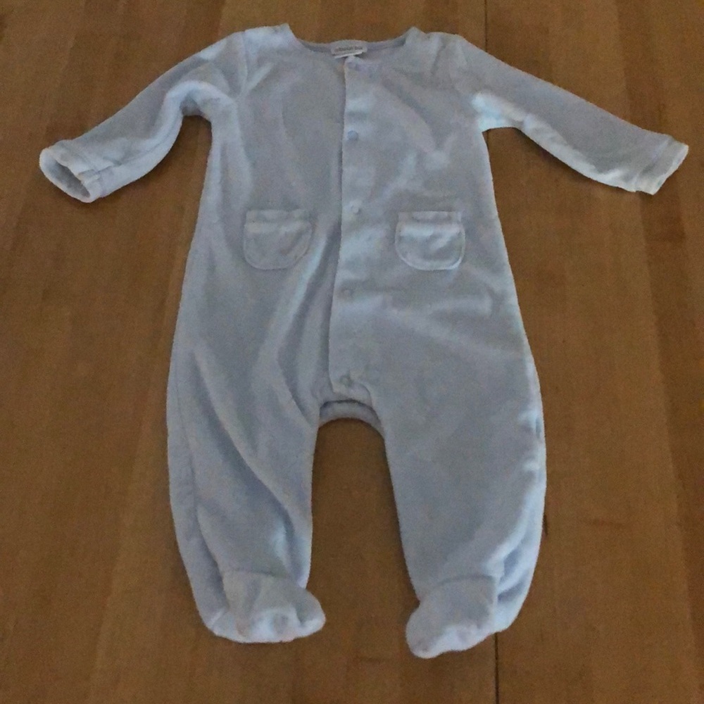 🔵 3/$20 Absorba light blue velour footie